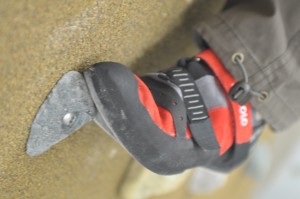 Cumbrian Granite hold being used as a foothold